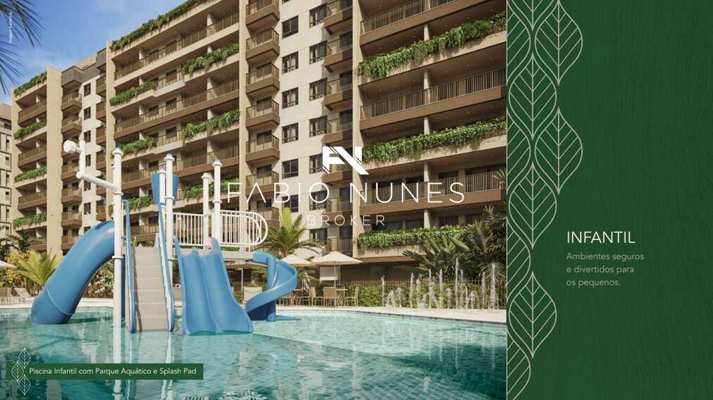 Pisicina Infantil. - Apartamento à venda, no Green View - Green Park Barra,  em Rio de Janeiro, Barra da Tijuca, com 3 quartos, 96,26m²