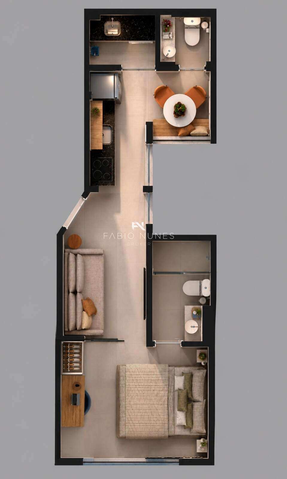  - Apartamento à venda em Rio de Janeiro, Botafogo, com 1 quarto, 35,00m²