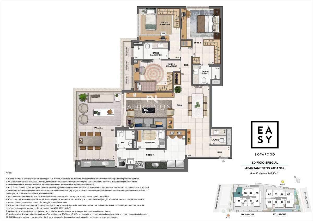  - Apartamento à venda, no Easy Botafogo em Rio de Janeiro, Botafogo, com 3 quartos, 146,93m²