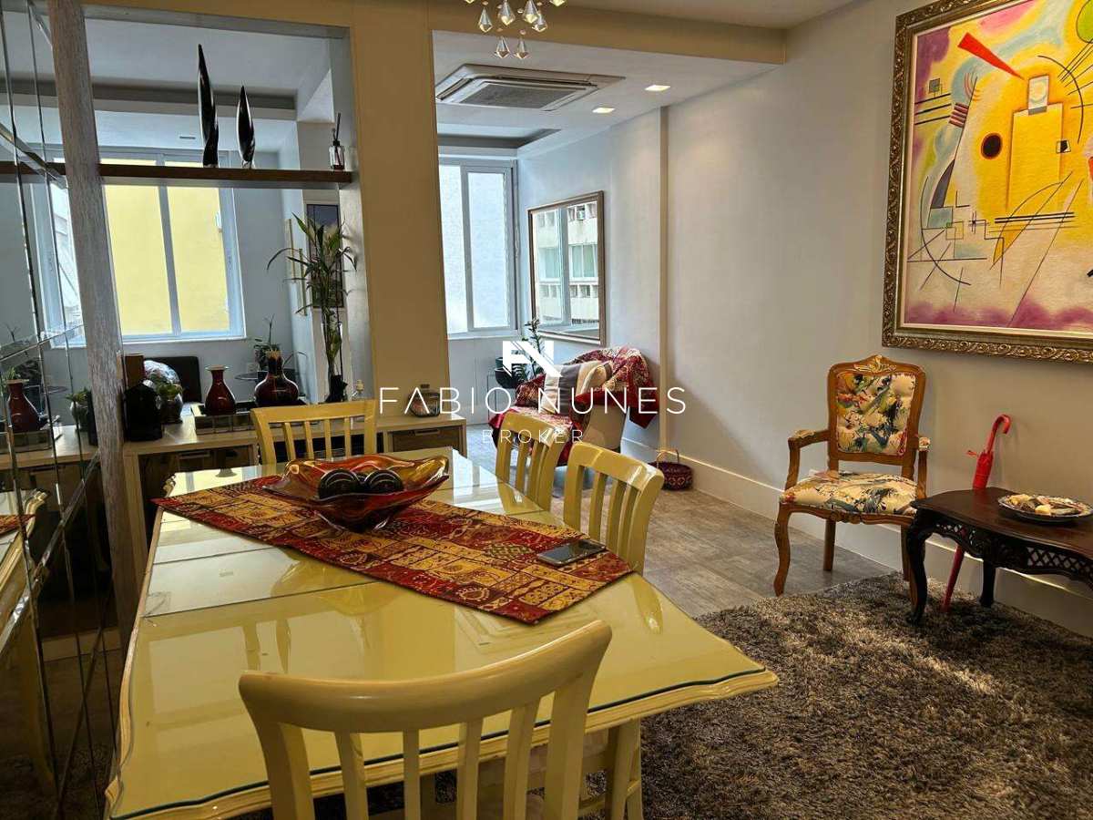 Sala ampla em 3 ambientes. - Apartamento à venda em Rio de Janeiro, Copacabana, com 3 quartos, 98,00m²