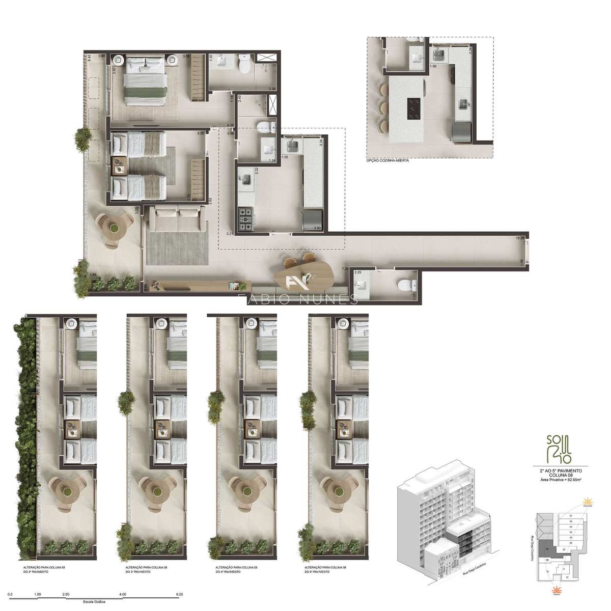  - Apartamento à venda, no Soul Rio Gago Coutinho em Rio de Janeiro, Laranjeiras, com 2 quartos, 78,81m²