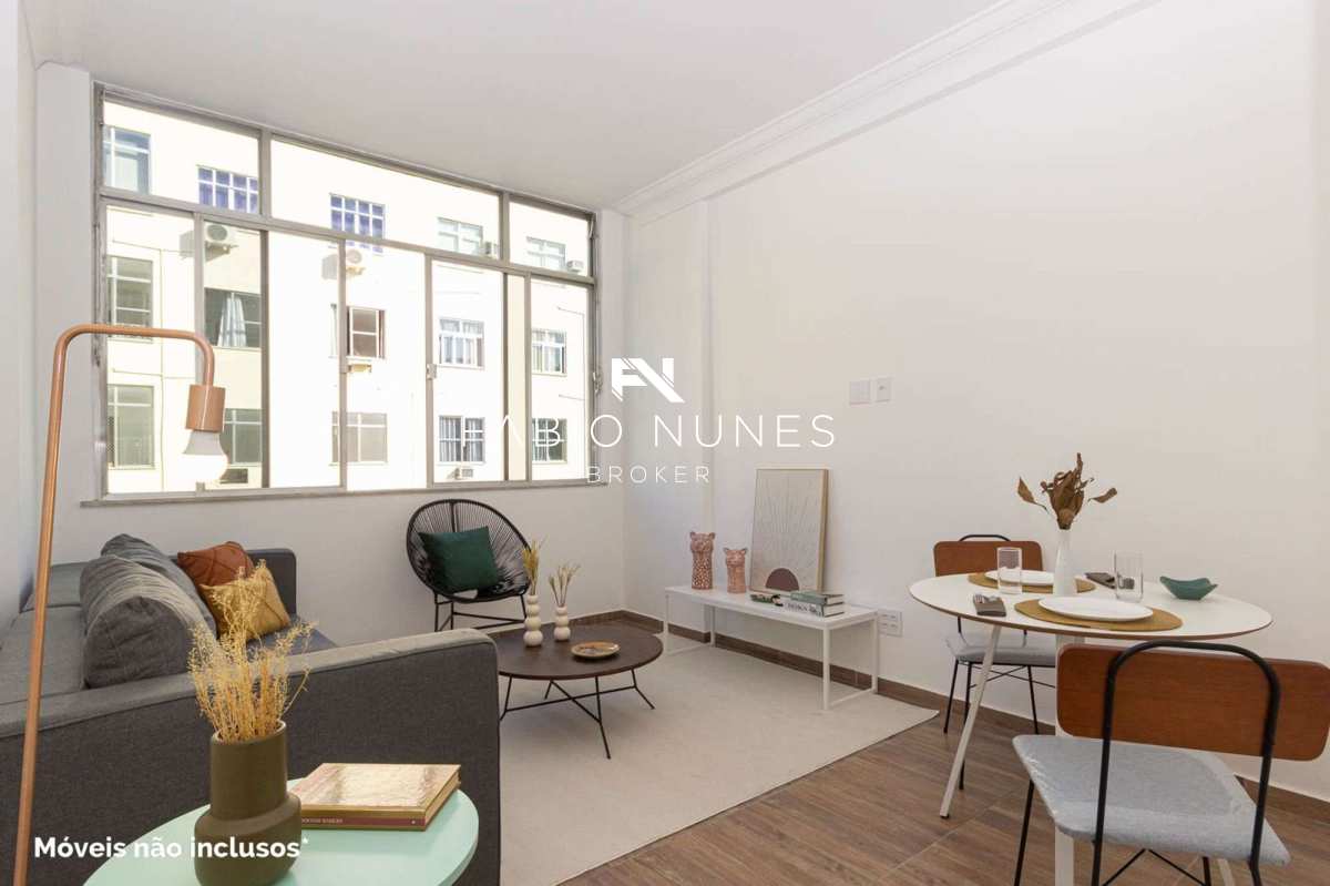 Sala em 2 ambientes. - Apartamento à venda em Rio de Janeiro, Laranjeiras, com 2 quartos, 93,00m²