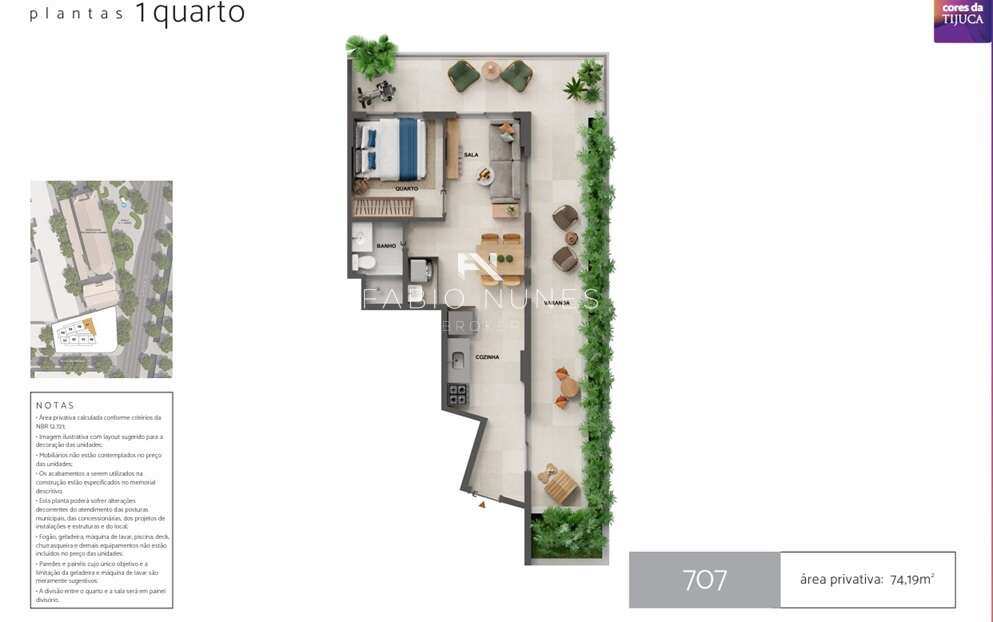 Apartamento à venda com 1 quarto, 74,20m² - Tijuca,Rio de Janeiro