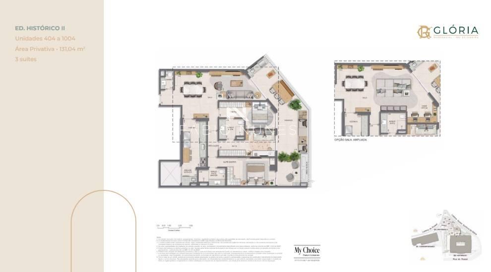 Apartamento à venda com 3 quartos, 131,04m² - Glória,Rio de Janeiro