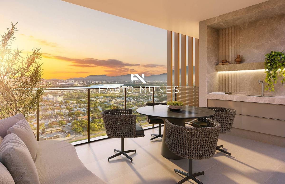 Perspectiva vista por do sol. - Apartamento de luxo à venda, no Epic Golf Residence, , Barra da Tijuca, com 3 quartos, 114,74m²