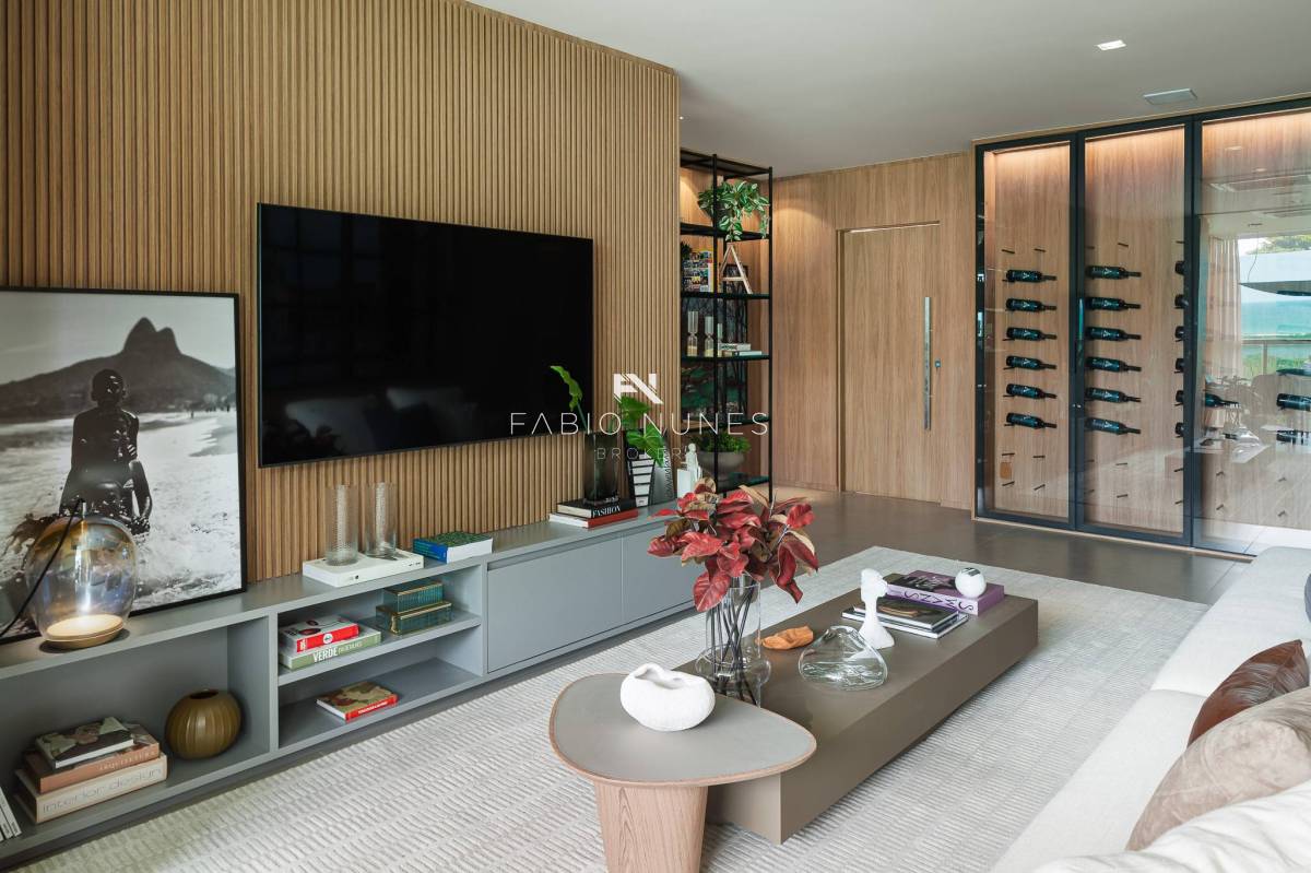 Sala de Estar. - Apartamento de luxo à venda, no Atlântico Golf,  em Rio de Janeiro, Barra da Tijuca, com 3 quartos, 117,38m²