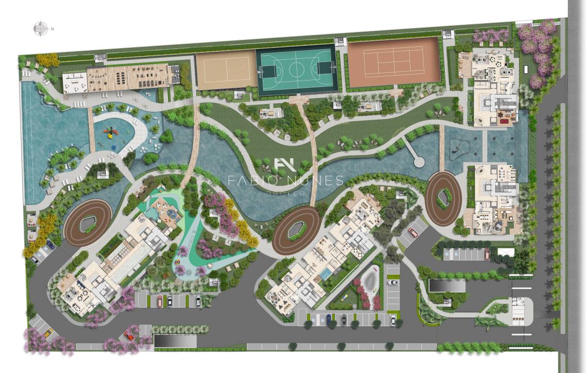 Perspectiva do Lazer. - Apartamento de luxo à venda, no Atlântico Golf,  em Rio de Janeiro, Barra da Tijuca, com 4 quartos, 220,13m²