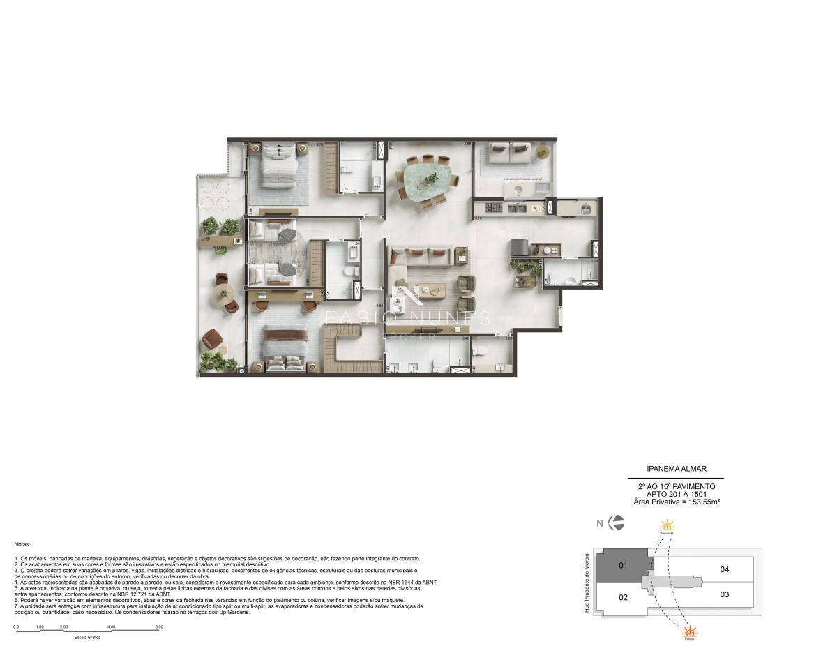 Apartamento de luxo à venda com 3 quartos, 153,55m² - Ipanema,Rio de Janeiro