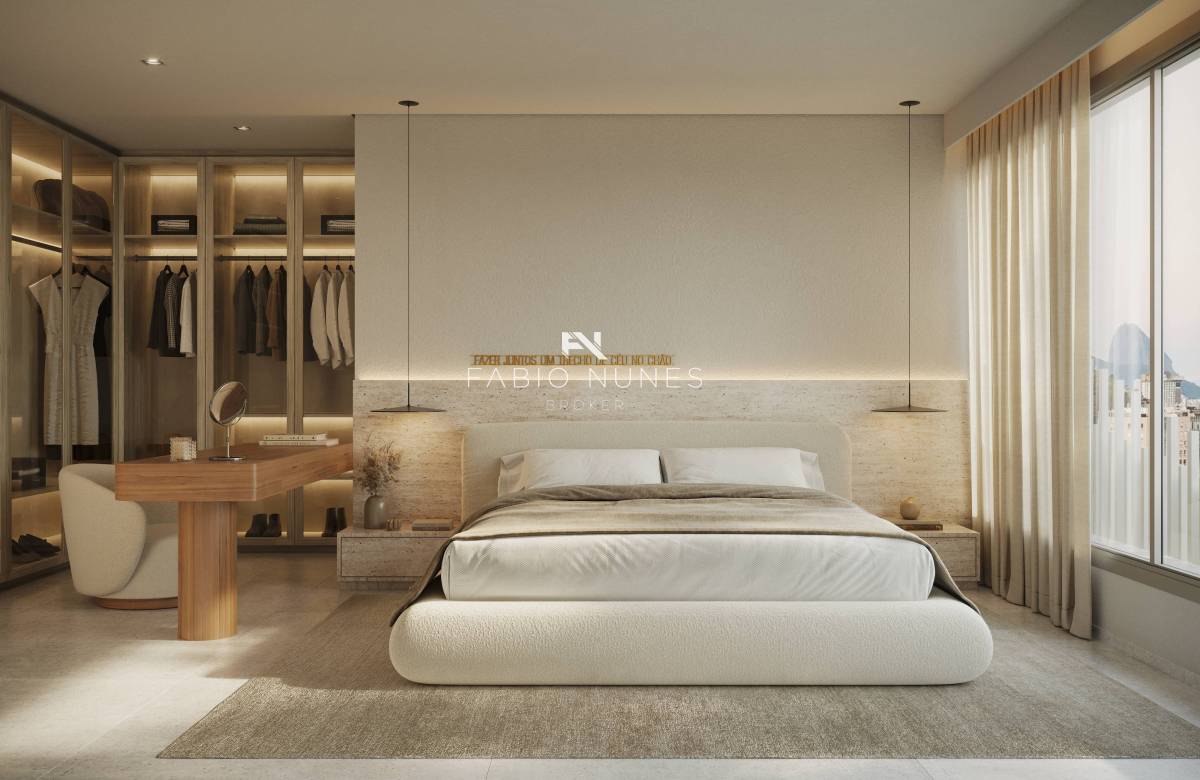 Perspectiva  da suítes master. - Apartamento de luxo à venda, no Ipanema Almar,  em Rio de Janeiro, Ipanema, com 4 quartos, 208,14m²