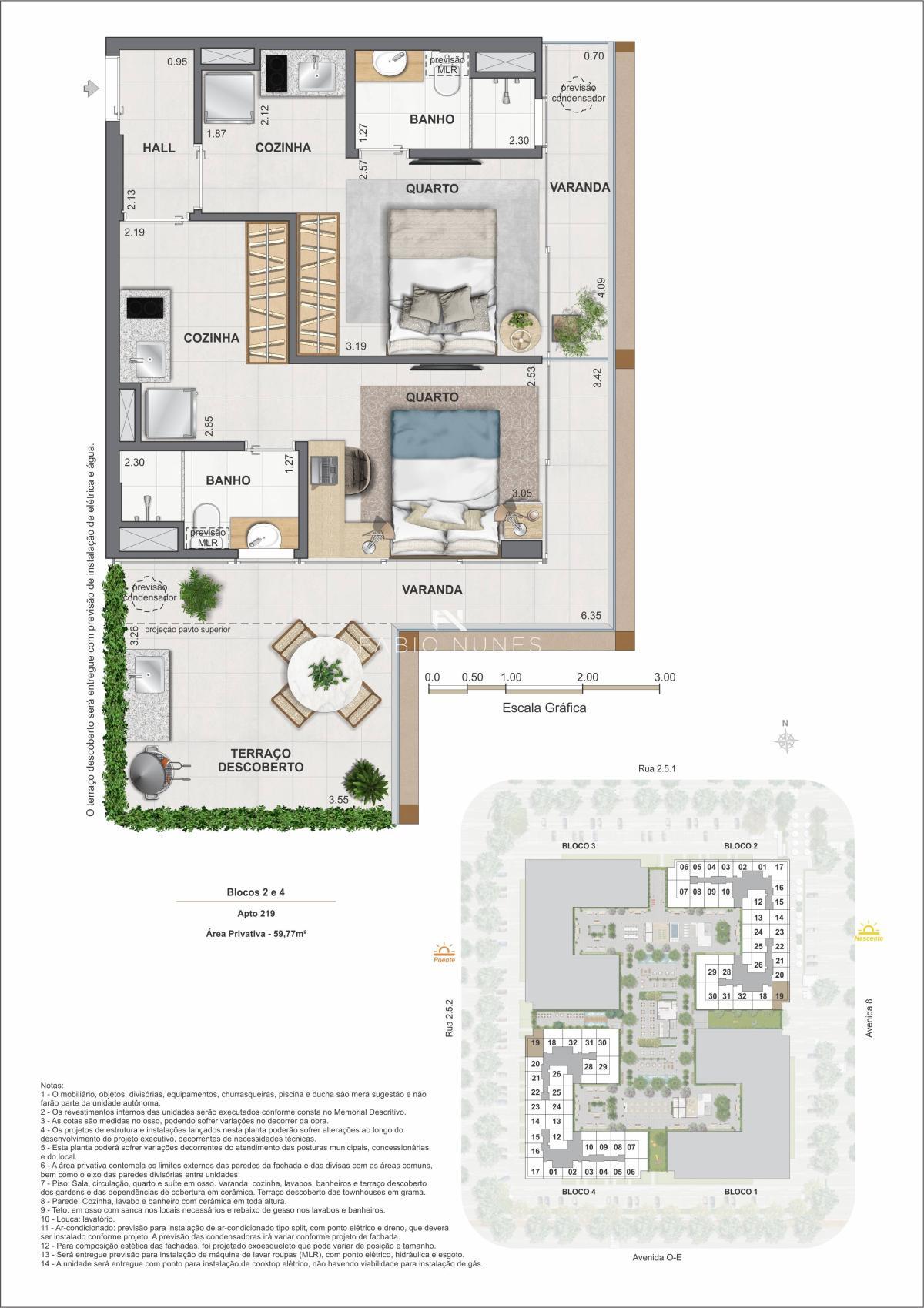 Apartamento Garden à venda com 2 quartos, 59,80m² - Barra Olímpica,Rio de Janeiro
