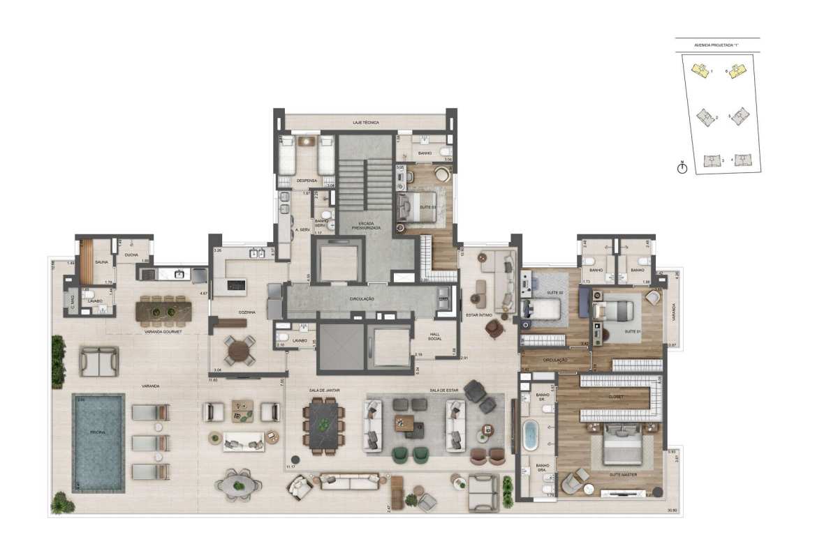 Cobertura à venda com 4 quartos, 386.63m² - Barra da Tijuca,Rio de Janeiro