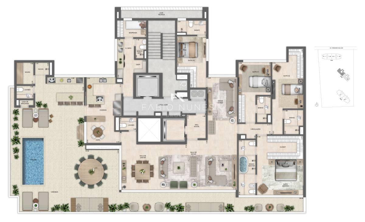 Cobertura à venda com 4 quartos, 376,50m² - Barra da Tijuca,Rio de Janeiro