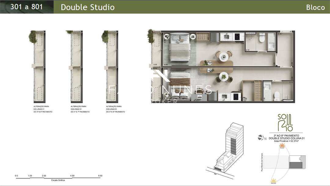 Double Suite à venda com 2 quartos, 52,37m² - Ipanema,Rio de Janeiro