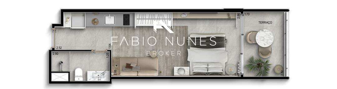 Studio à venda com 1 quarto, 32,62m² - Ipanema,Rio de Janeiro