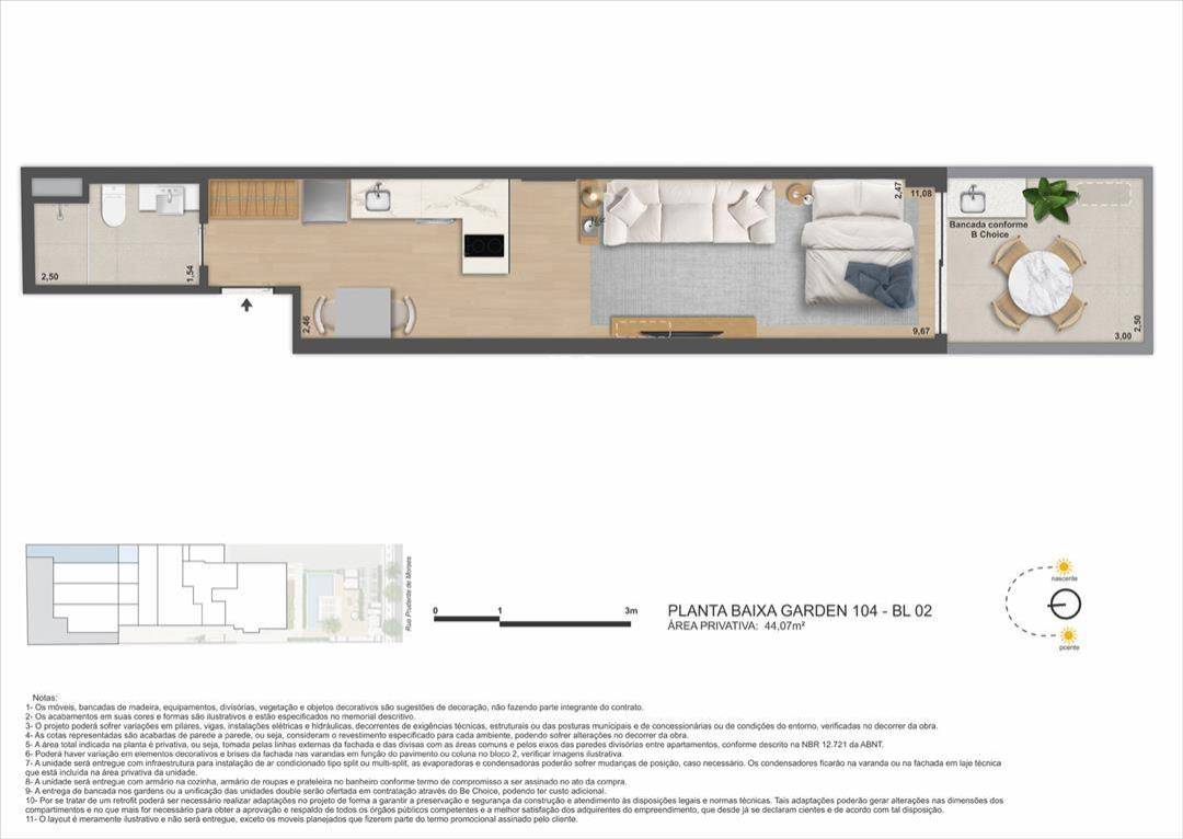 Studio à venda com 1 quarto, 44,07m² - Ipanema,Rio de Janeiro