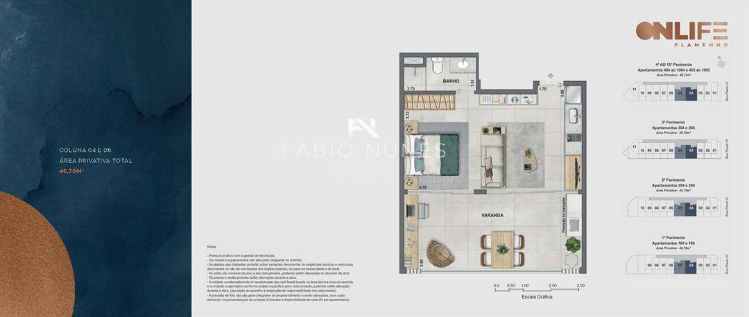 Studio à venda com 1 quarto, 46,79m² - Flamengo,Rio de Janeiro