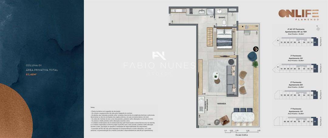 Studio à venda com 2 quartos, 63,48m² - Flamengo,Rio de Janeiro